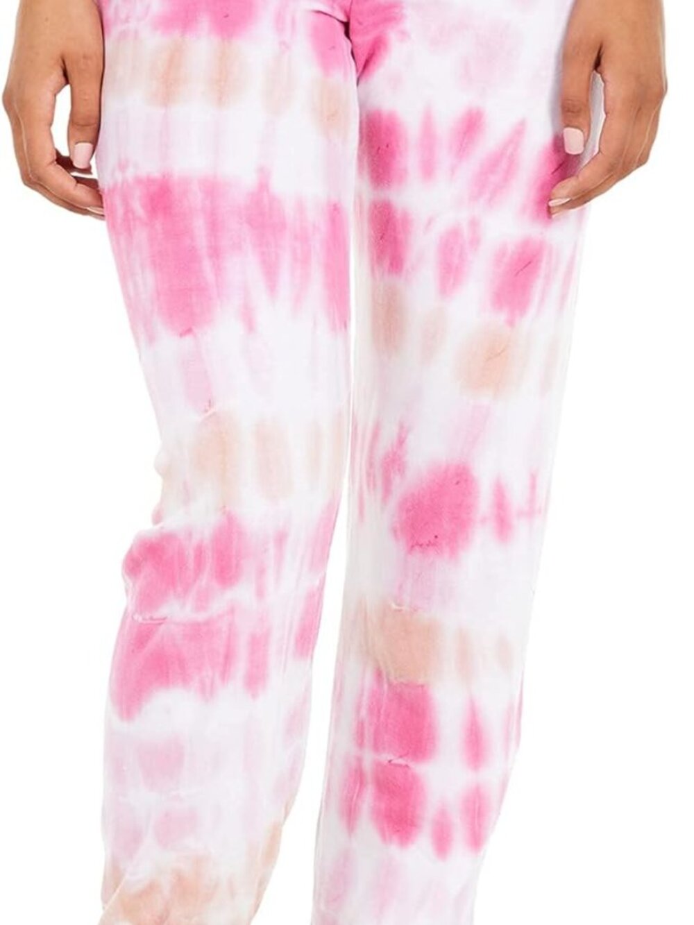 SUNDRY Pink and Cream Tie-Dye Lounge Pants - Sz 2 / medium